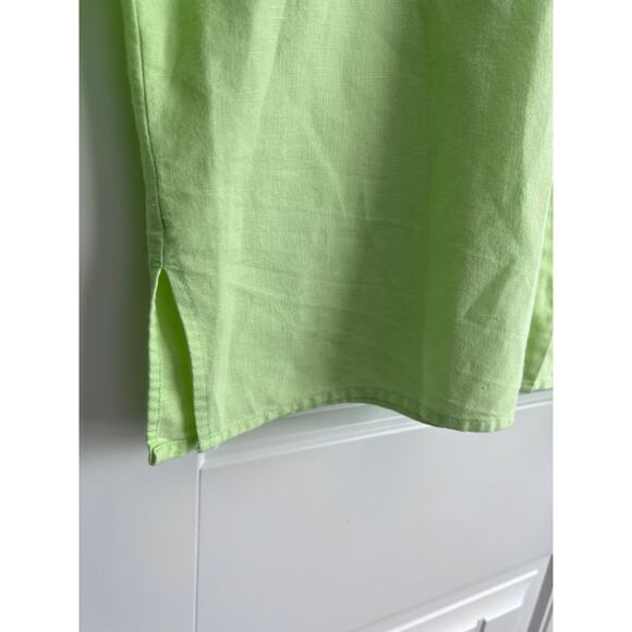 Vintage Lilly Pulitzer Linen Blend Green Blouse - Size Medium - Picture 3 of 8